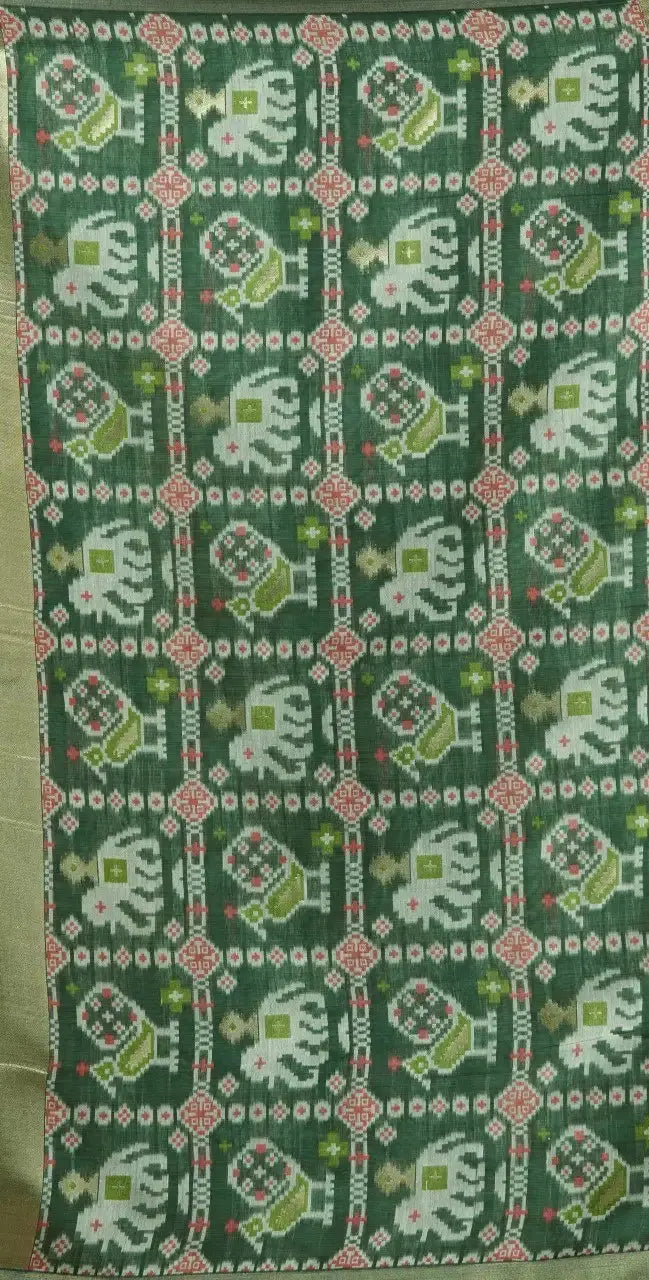 Mint Green Zari Woven Saree flat lay – full 5.5m with blouse piece, KS304 by Kalyanja