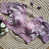 Lavender Crystal Button Detailing Jimmy Choo Blouse