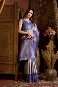 Light Gray Silk Saree