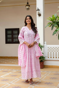 Light Pink Mal Cotton Suit