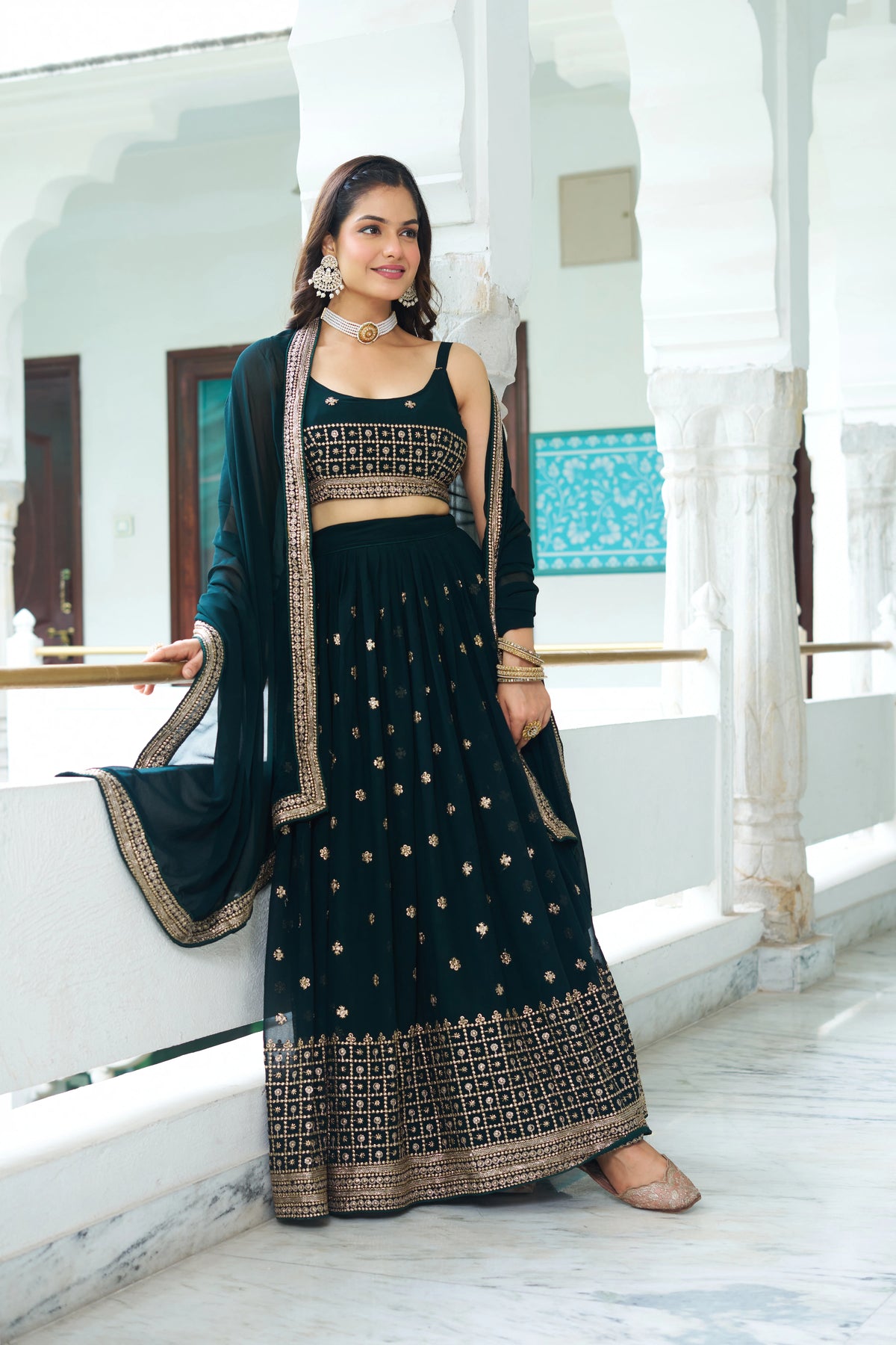 Naira Fox Georgette Lehenga - kalyanja