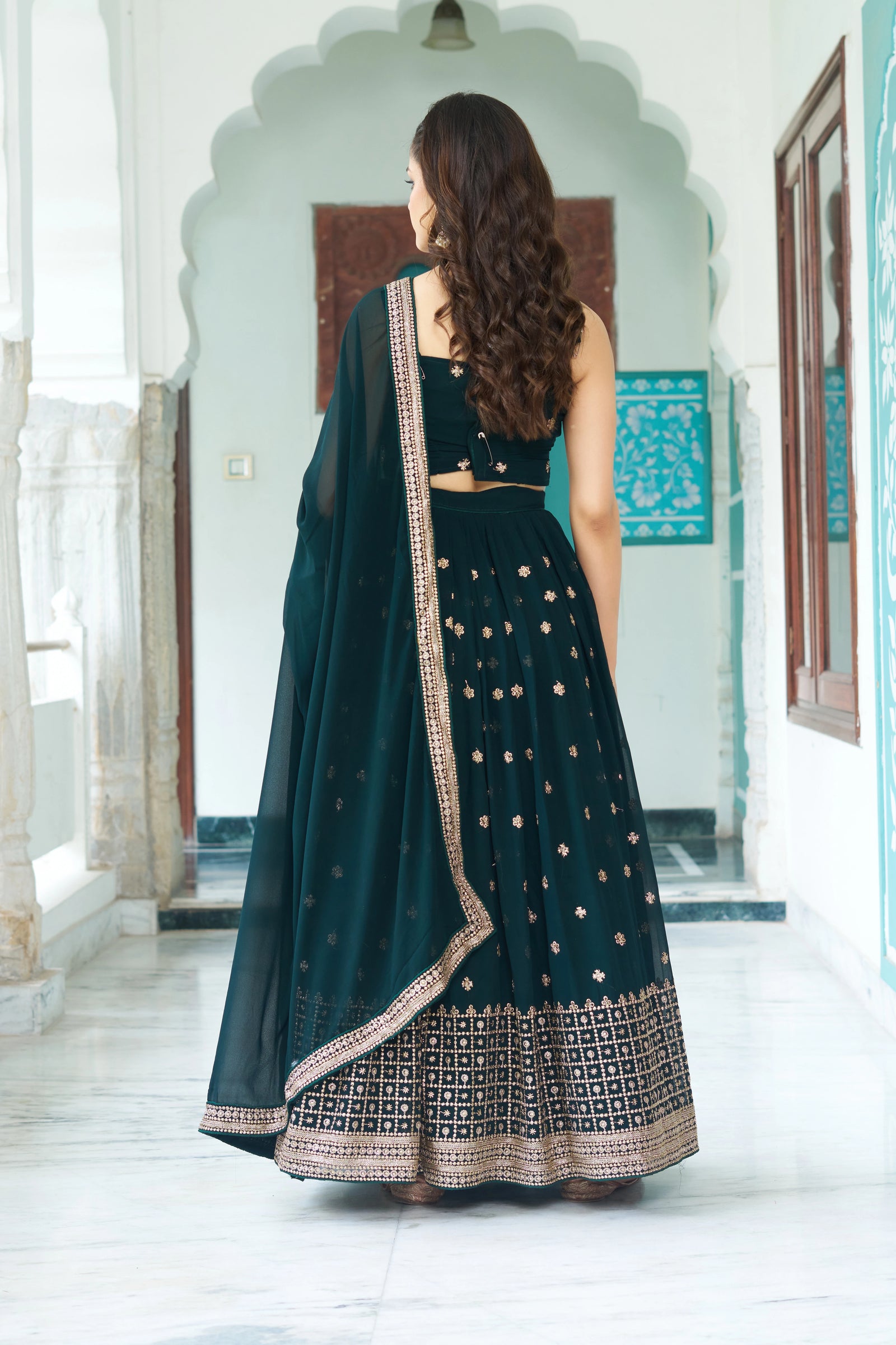 Naira Fox Georgette Lehenga - kalyanja