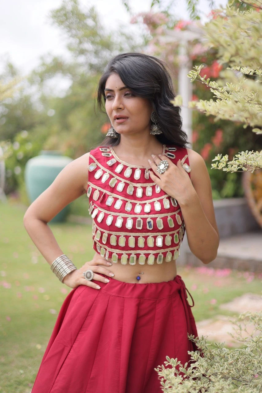 Fashionable designer lehenga choli featuring vibrant colors, elegant craftsmanship, and a dramatic flared silhouette for traditional celebrations.