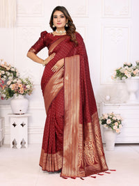 Maroon Soft Silk Saree