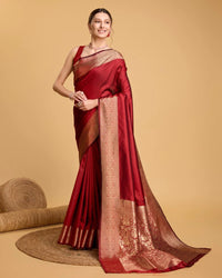 Maroon Soft Silk Saree