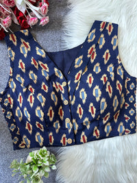 Navy Blue Pure Cotton Blouse