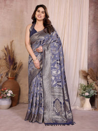 Navy Blue Cotton Saree