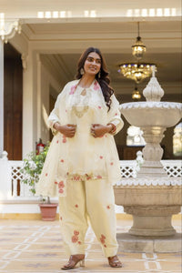 Off White Pure Japan Satin Kurti