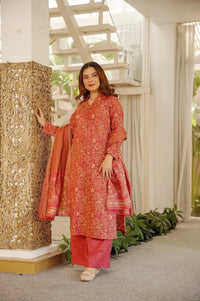 Orange Heavy Cotton Kurti