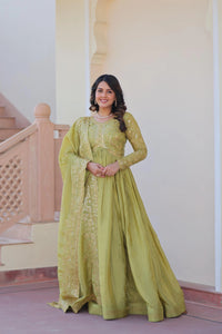 Pastel Pistachio Gold Crush Suit