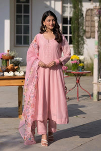 Pink Heavy Chanderi Kurti
