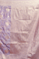 Decorative fabric with floral patterns on a purple and white background