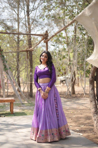 Purple Viscose Lehenga