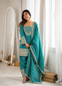 Rama Blue Heavy NC Vichitra Suit