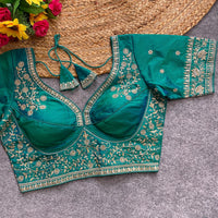 Rama Blue Heavy Silk Blouse