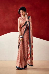 Red Digita Print Saree