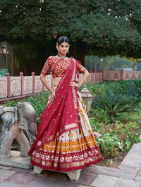 Navika Tussar Silk Lehenga