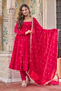 Red Fendy Silk Suit