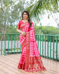 Red Soft Dola Silk Saree