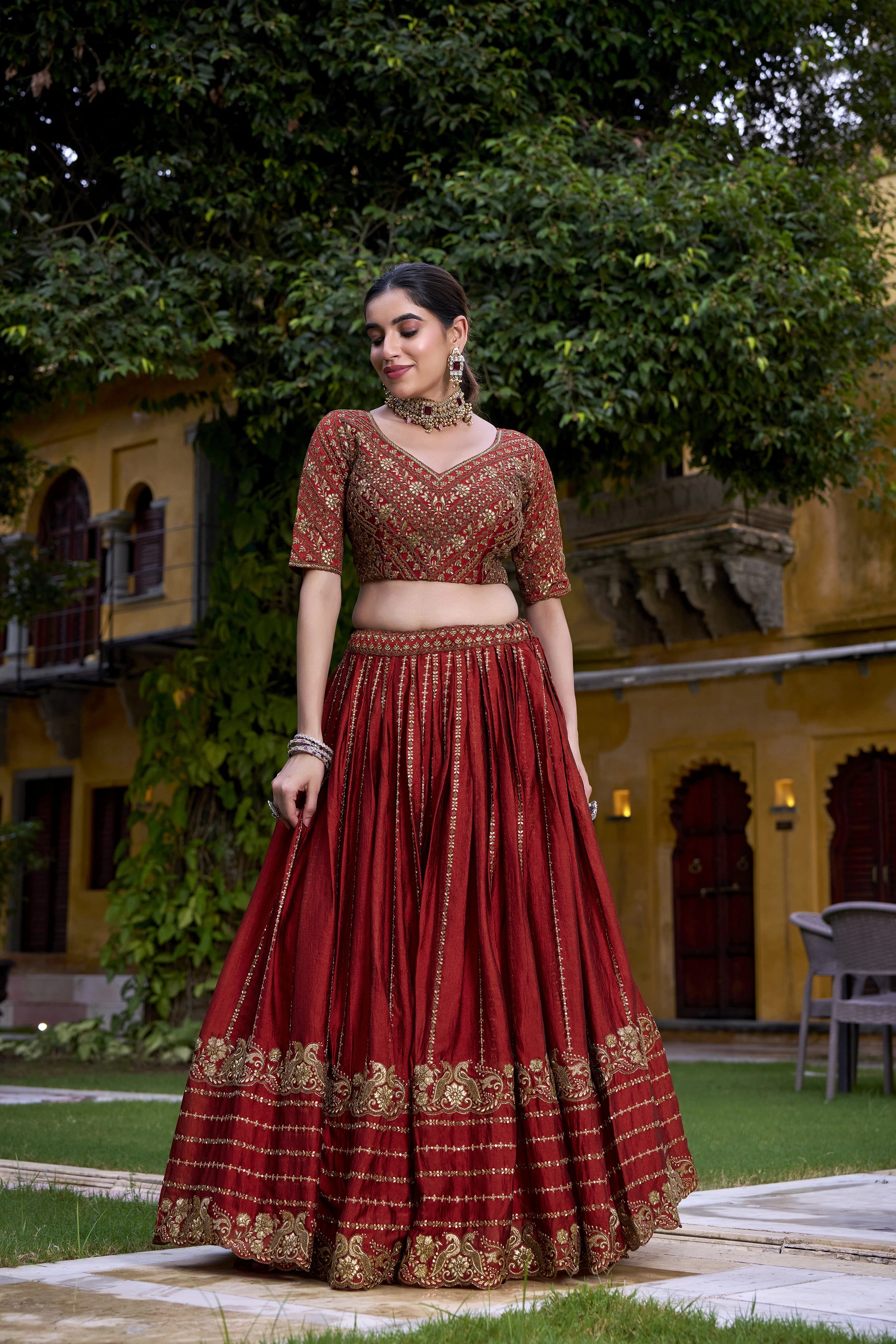 Hemani Rangoli Crush Lehenga.