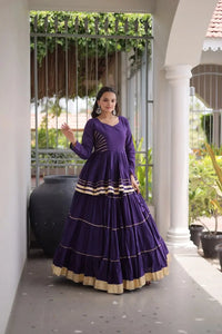 Soft Purple Cora Cotton Lehenga