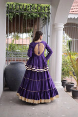 Elegant Purple Lehenga Choli for Wedding, Sangeet, Navratri, and Festive Celebrations with Royal Flair