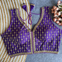 Soft Purple Banarasi Silk Blouse