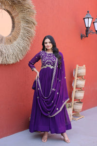 Soft Purple Faux Blooming Suit