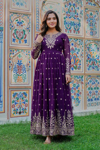 Soft Purple Georgette Suit