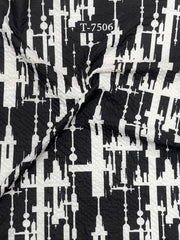 black and white printed suit - kalyanja