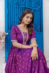 Dark Purple Silk Dress