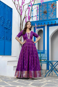 Dark Purple Silk Dress