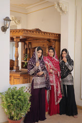 Black Viscose Jacquard Suit