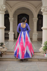 Navy Blue Faux Georgette Dress