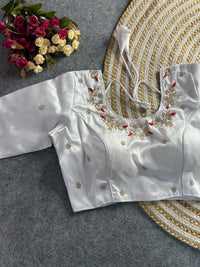 White Pure Silk Blouse