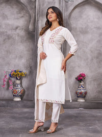 White Muslin Silk Kurti
