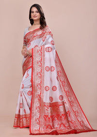 White Soft Silk Saree