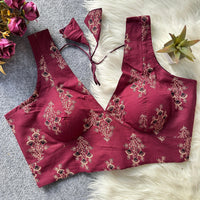 Wine Cotton Blouse
