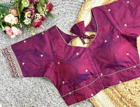 Wine Purple Heavy Silk Blouse