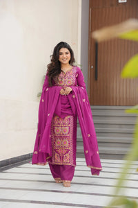 Sumaiya Chinon Suit Set