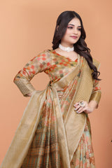 Crystal Saree Upper Body and Zari Border Close Up Kalyanja KS382