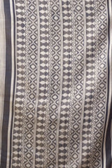 Black Jacquard Weaving Saree – Back Drape View KS365