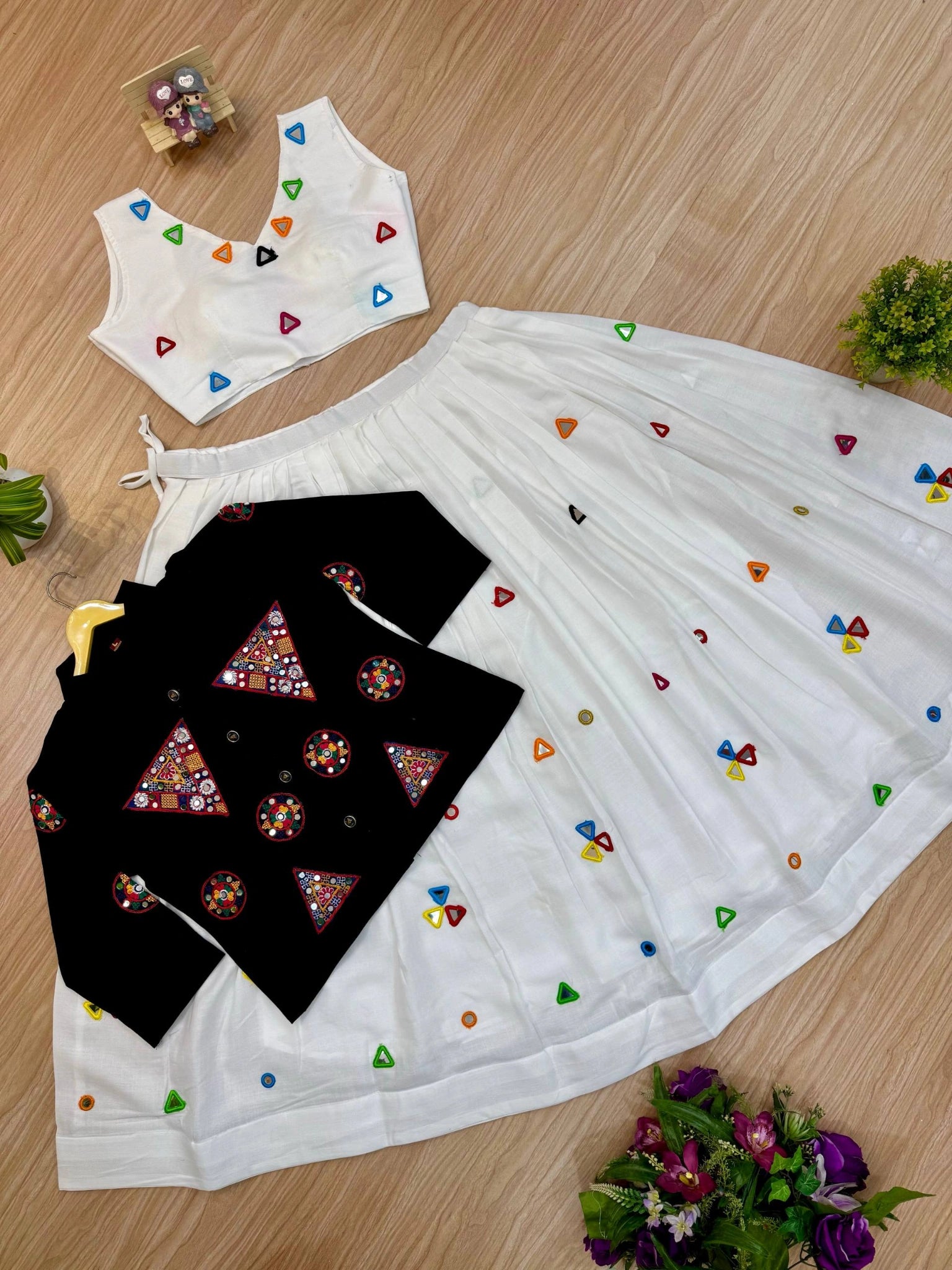 black mirror work lehenga garba style kalyanja KL188