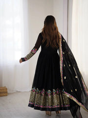 Black Sequins Suit model three-quarter back pose KU264