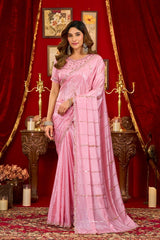 Pink Prada Silk Saree - View 6