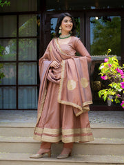 Dusty Rose Vichitra Suit KU321 full length
