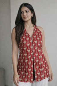 Rosy Long Vest Short Kurti