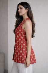 Rosy Long Vest Short Kurti