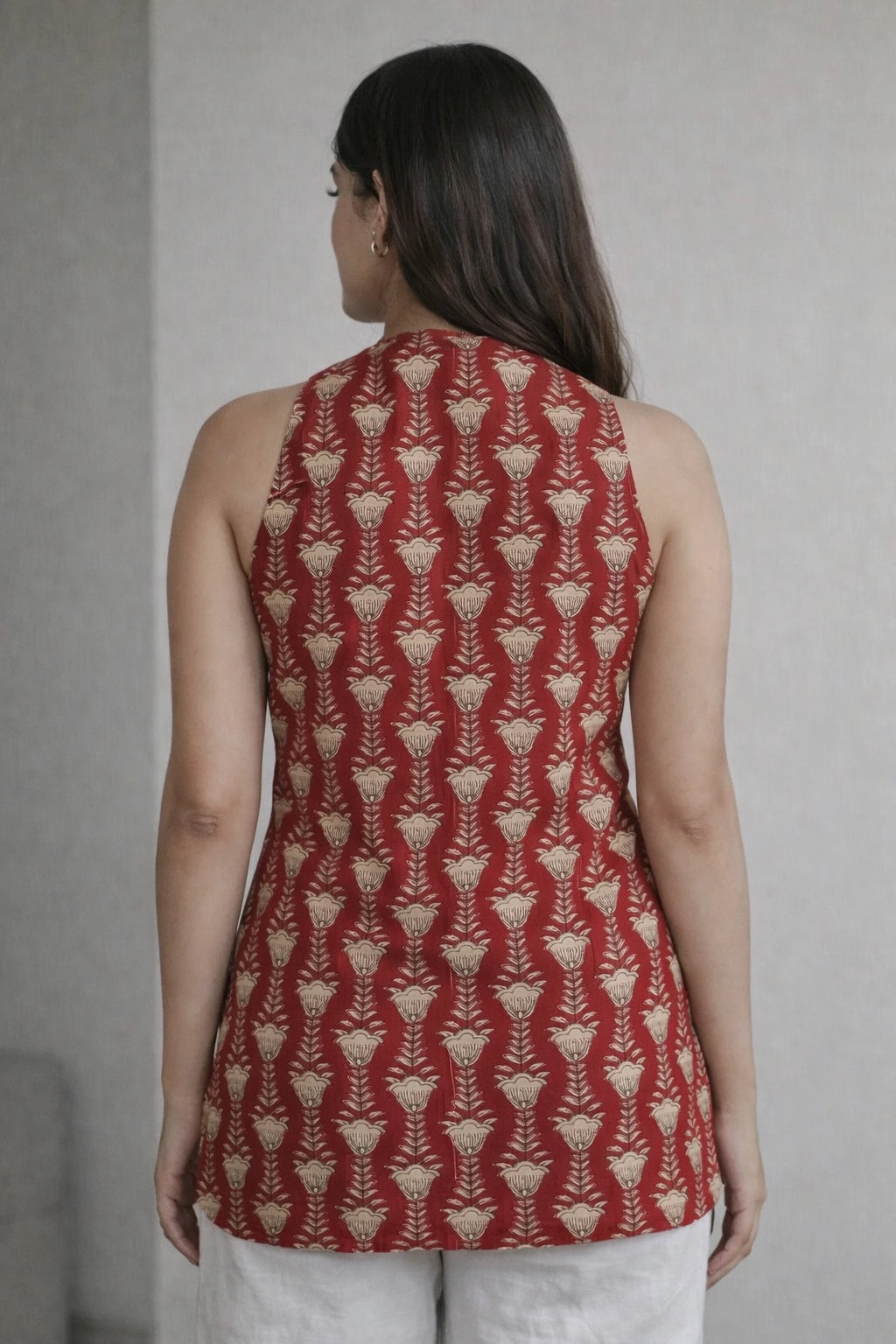 Rosy Long Vest Short Kurti