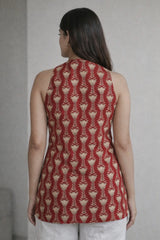 Rosy Long Vest Short Kurti